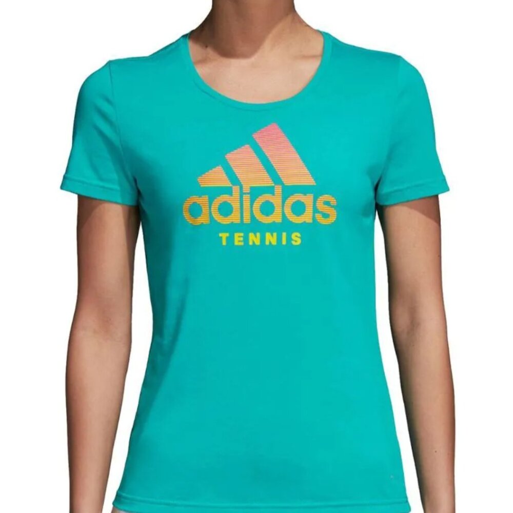 Adidas Aqua Women's Tennis TShirt Size Medium